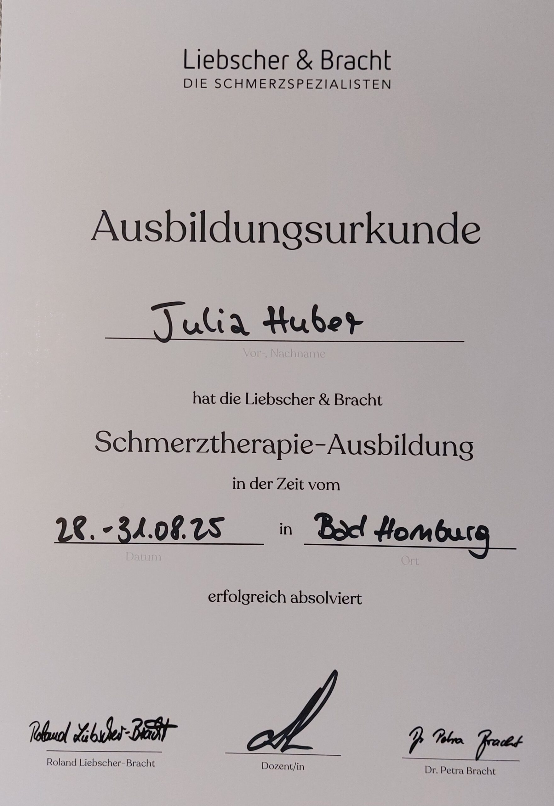 Zertifikat Liebscher & Bracht 20250831_212125